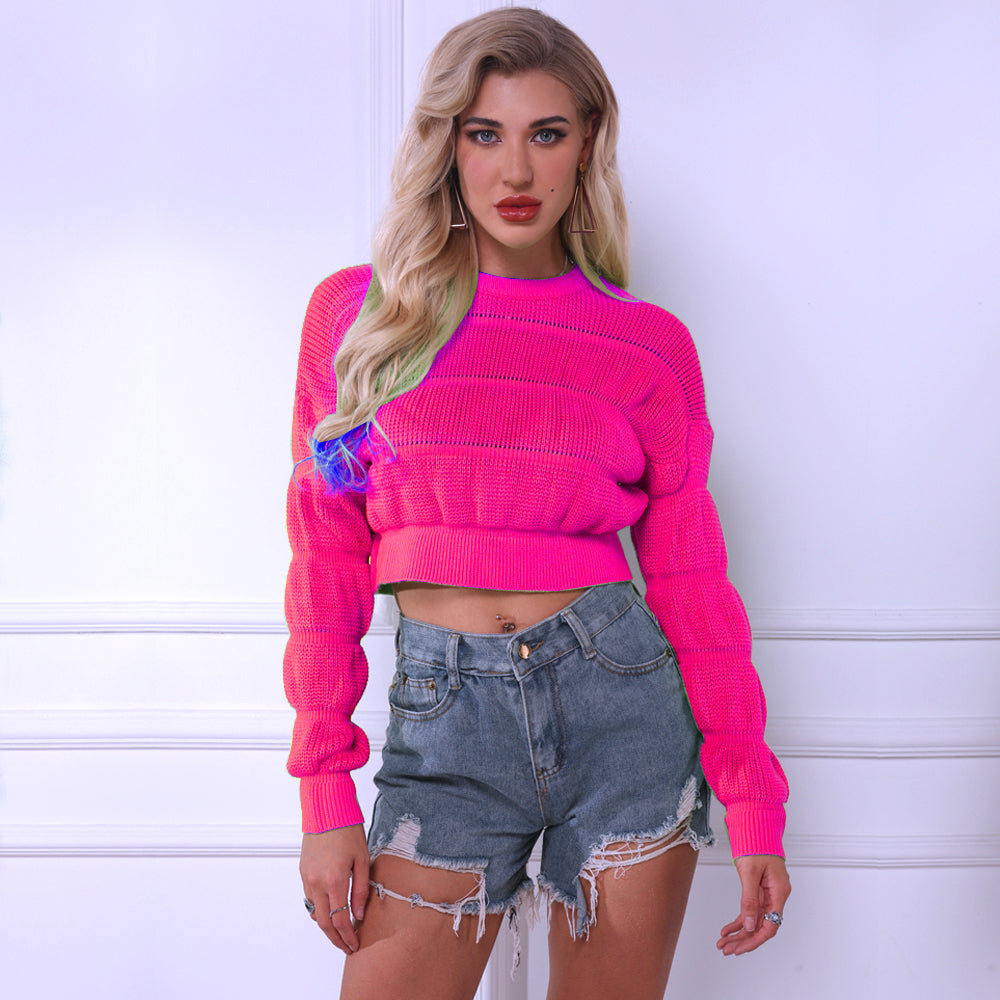 Dames Trui Kort Stijlvol met Structuur Trendy Look