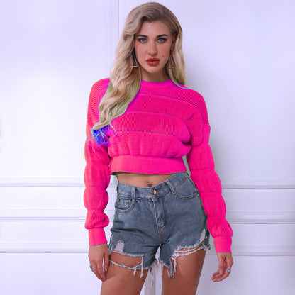 Dames Trui Kort Stijlvol met Structuur Trendy Look