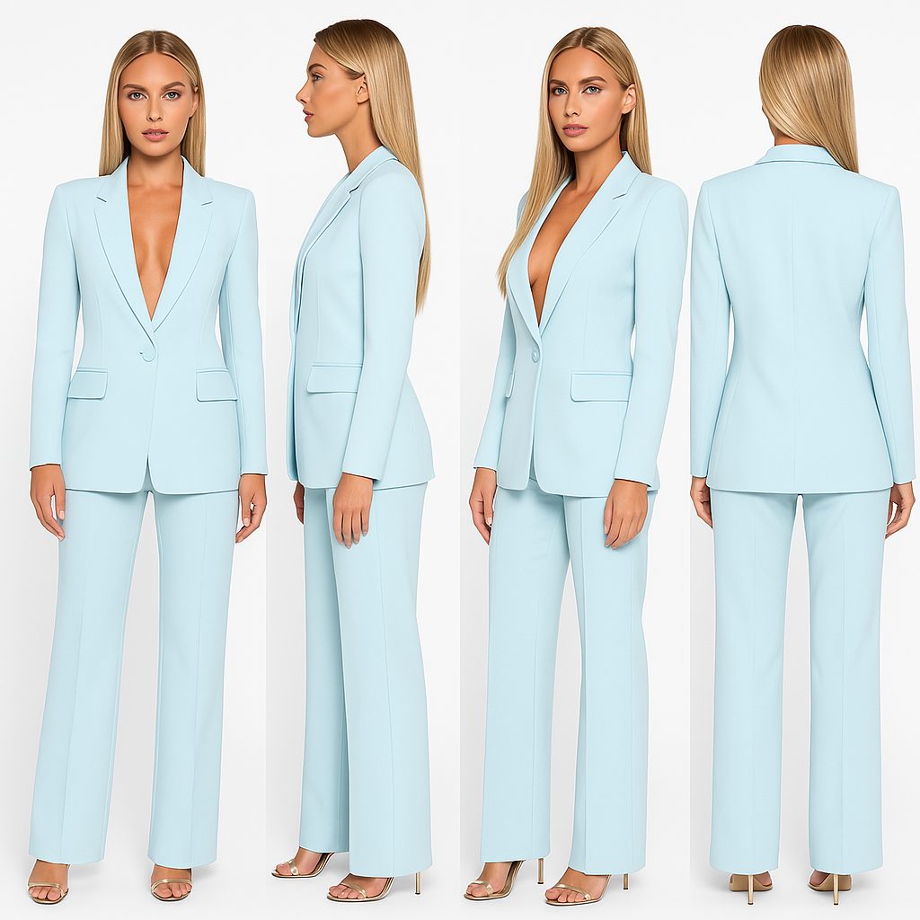 Dames Blazer Broek Set Klassiek Tweedelig Pak