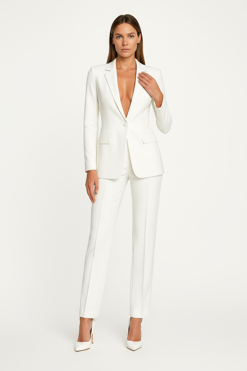 Dames Blazer Broek Set Klassiek Tweedelig Pak