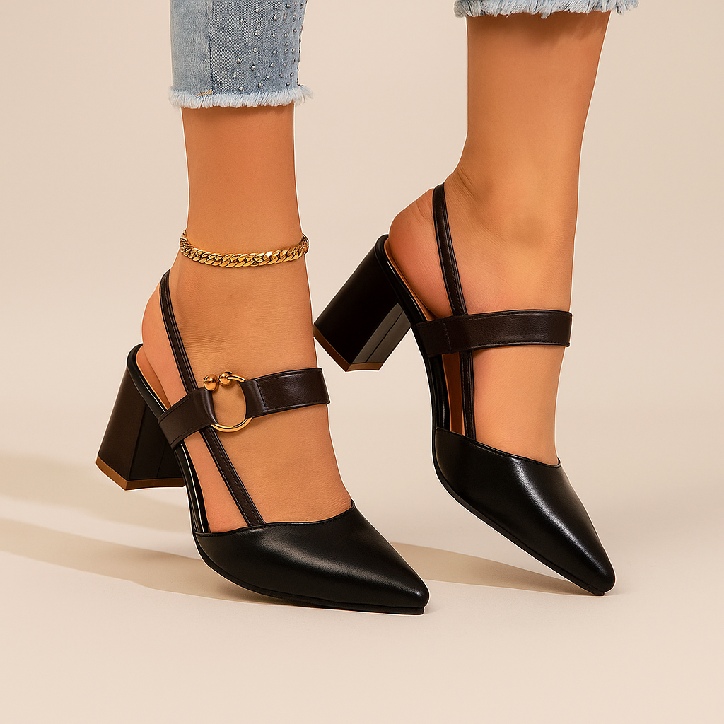 Dames Pumps met Ringdetail Elegante Pasvorm