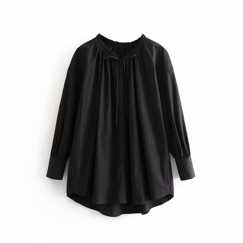 Dames Blouse Elegante Oversized met Strikkoord Stijlvol