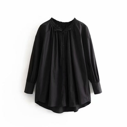 Dames Blouse Elegante Oversized met Strikkoord Stijlvol