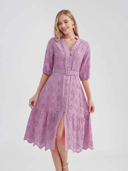 Zomerjurk Vrouw Evi Stijlvol Casual Jurkje