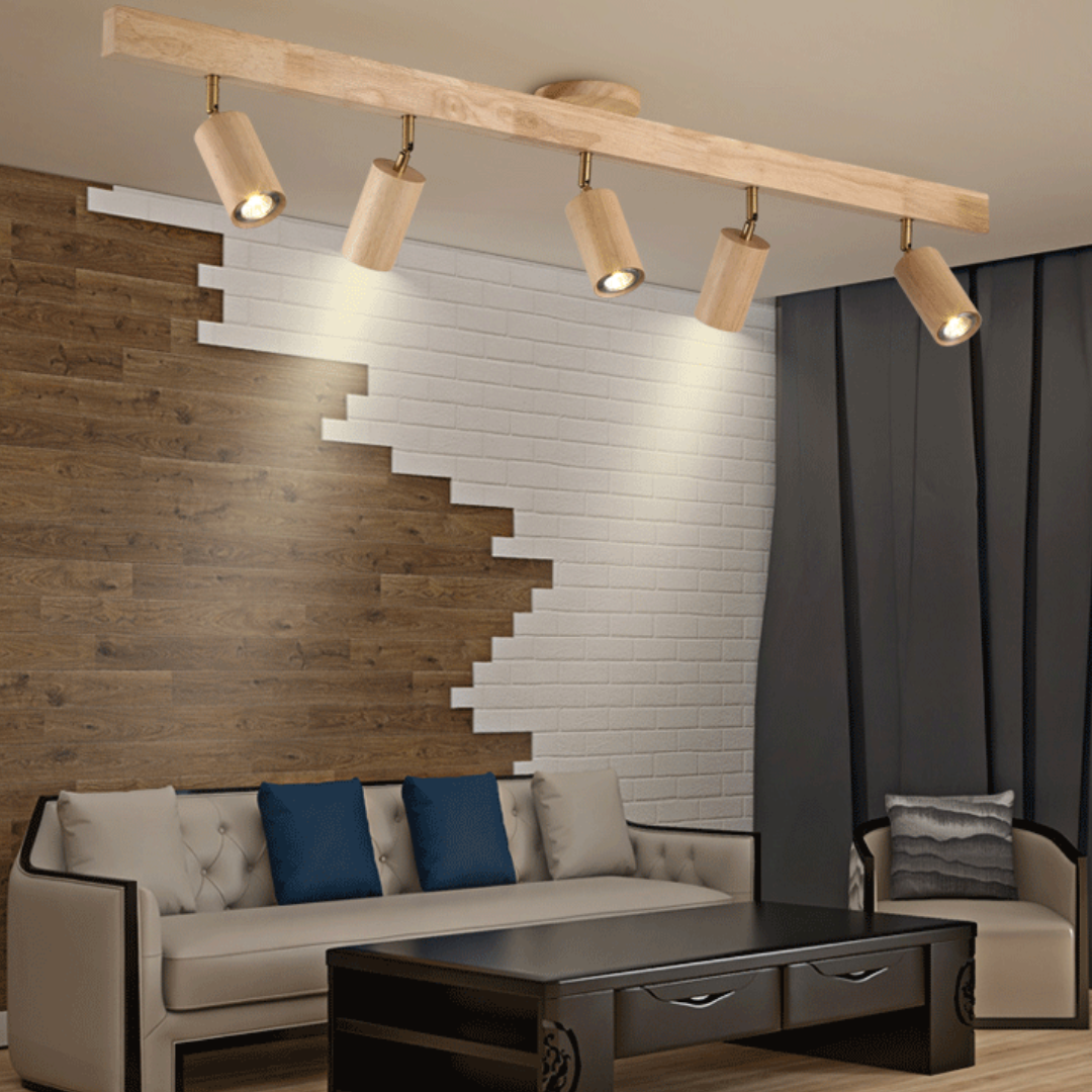 Houten Plafondspotlamp Verstelbaar EcoLux Design