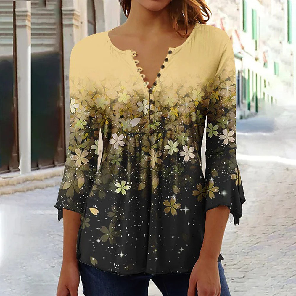 Dames T-shirt V-hals Zomerjurk Modieus