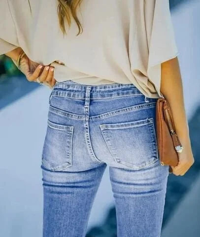 Dames Stretch Jeans Comfortabele Fit