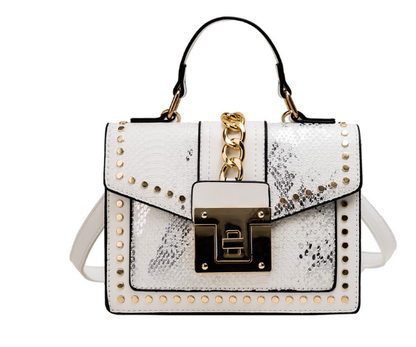 Dames Schoudertas Slangenleer Look Trendy Model