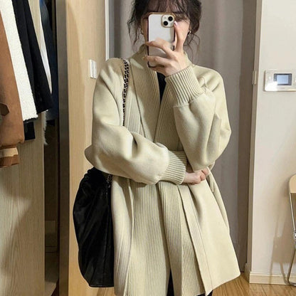 Dames Oversized Vest Koreaanse Stijl Lange Losse Jas