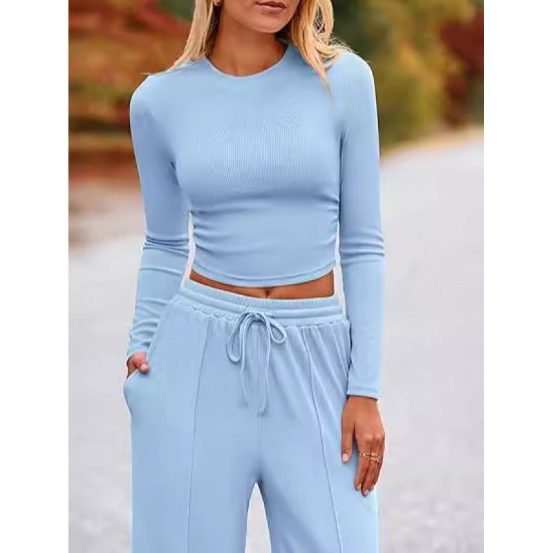 Dames Comfortabele Lounge Set Met Broek Lange Mouwen - Mode Vibes