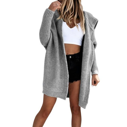 Dames Vest Gebreid met Capuchon Zacht en Warm