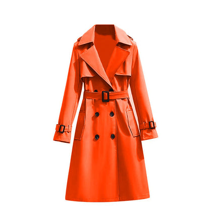 Dames Trenchcoat Mid-Lengte Stijlvol Waterdicht