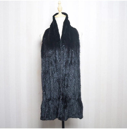 Gebreide Sjaal Warm en Stijlvol Nertsbont Look