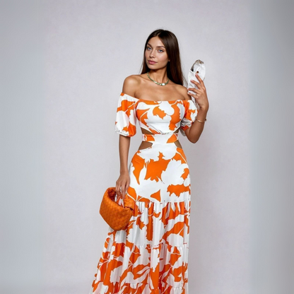 Dames Maxijurk Getailleerd Elegant - Mode Vibes
