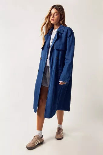 Lange Jas voor Vrouw Casual Stijl