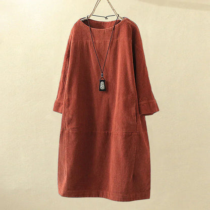 Velanora- Lange corduroy top voor dames