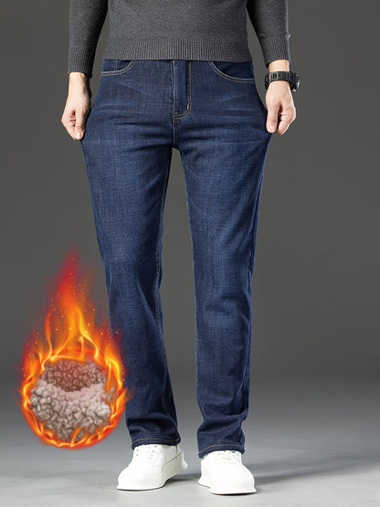 Heren Winterjeans Fleecevoering Warm Grijs