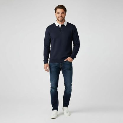 Herensweater Polokraag Klassiek Comfortabel - Mode Vibes
