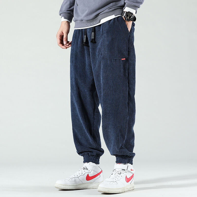 Heren Comfortabele Corduroy Broek met Relaxte Pasvorm