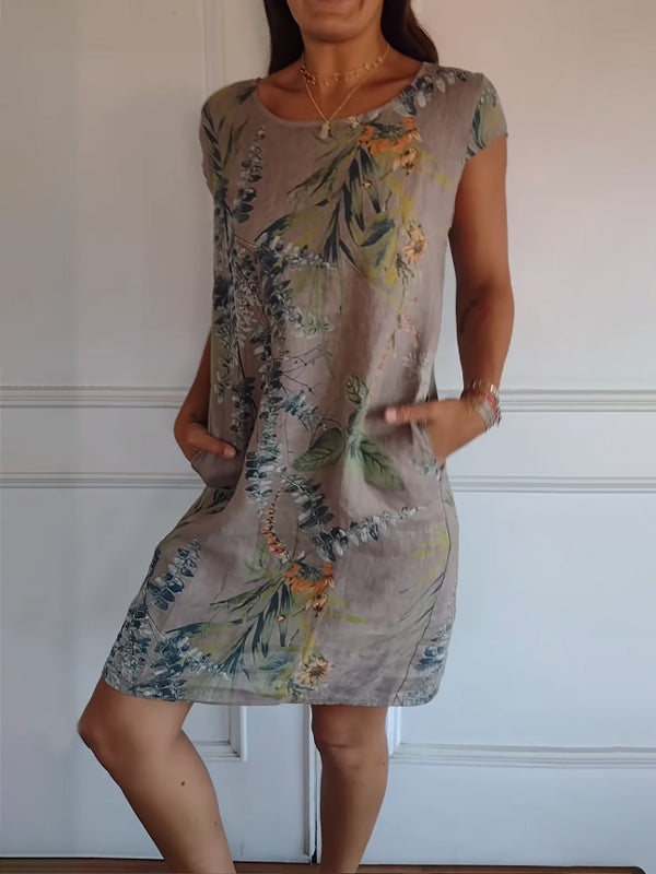 Comfy Crew Neck Dress van LuxeMode