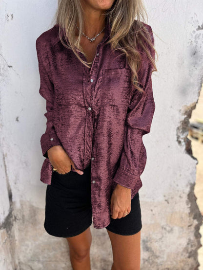 Bella Metalen Blouse voor Glanzende Elegante Avonden
