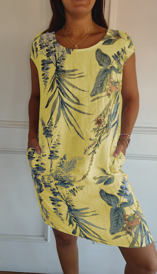 LUNA Comfy Jurk met Ronde Hals voor Luxueus Draagcomfort