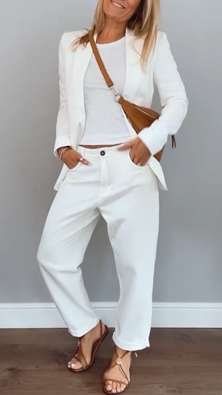 Elegante Tweedelige Set voor Vrouw Moderne Stijl - Mode Vibes