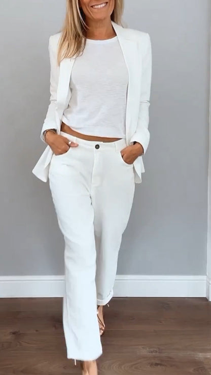 Elegante Tweedelige Set voor Vrouw Moderne Stijl