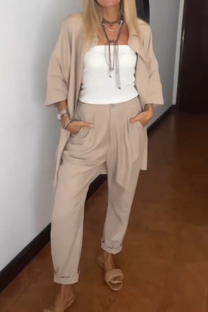 Tweedelig Set Casual Chic voor Vrouw - Mode Vibes