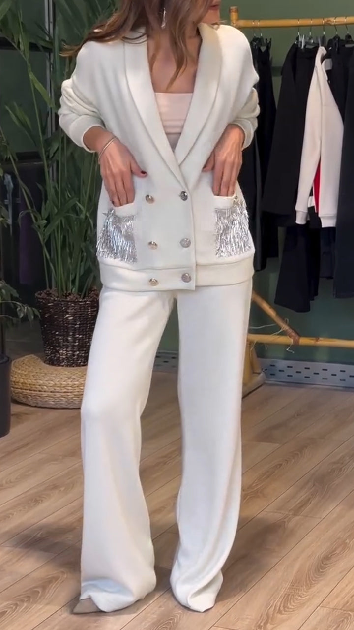 Dames Blazer Tweedelig Pak Chic Design
