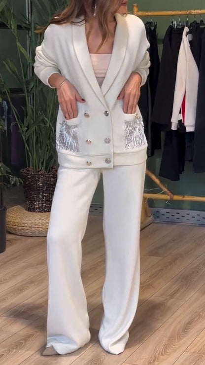 Dames Blazer Tweedelig Pak Chic Design