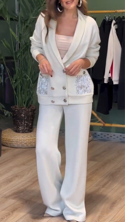 Dames Blazer Tweedelig Pak Chic Design