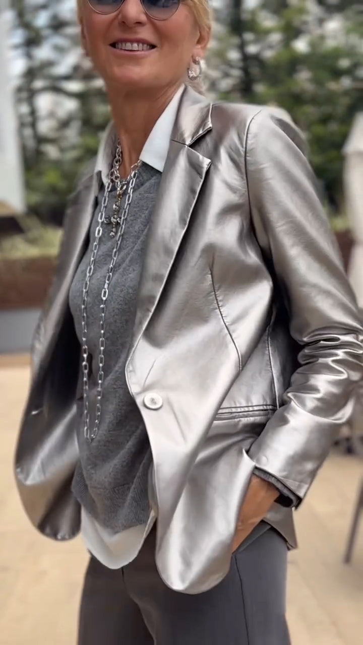 Metallic Blazer Glanzend Anne-Fleur damesjas