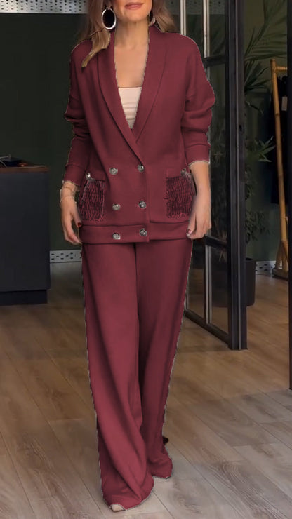 Dames Blazer Tweedelig Pak Chic Design