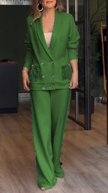 Dames Blazer Tweedelig Pak Chic Design