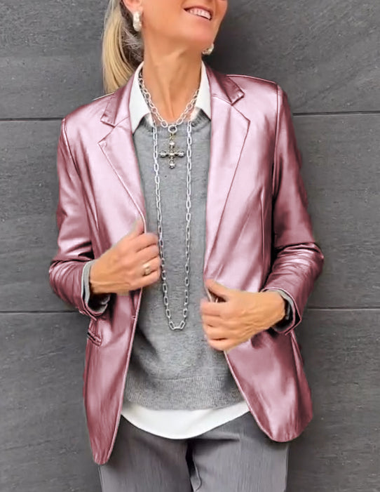 Metallic Blazer Glanzend Anne-Fleur damesjas