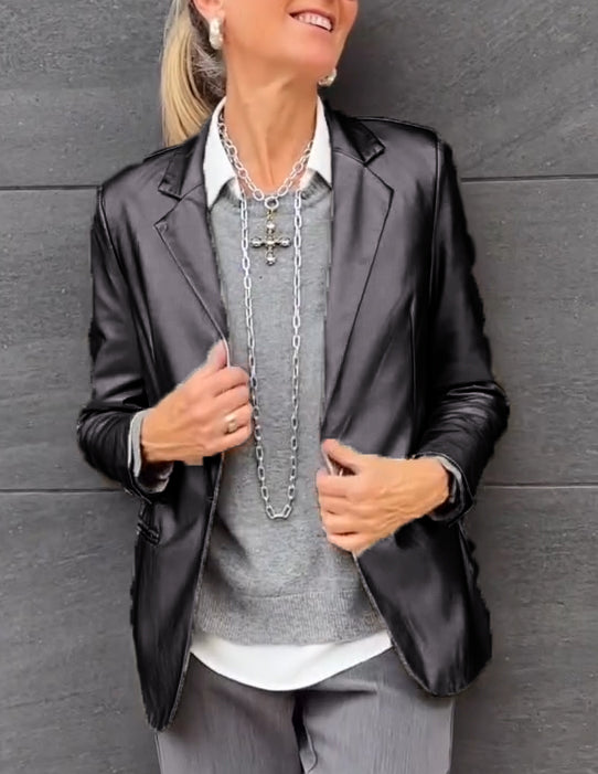 Metallic Blazer Glanzend Anne-Fleur damesjas