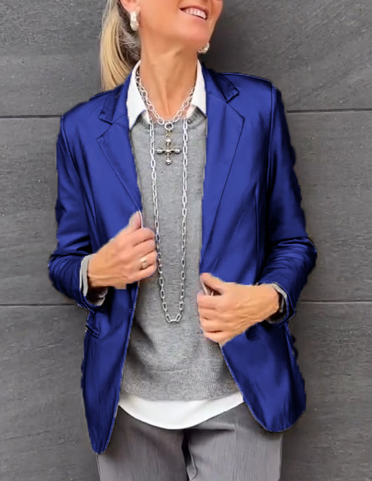 Metallic Blazer Glanzend Anne-Fleur damesjas