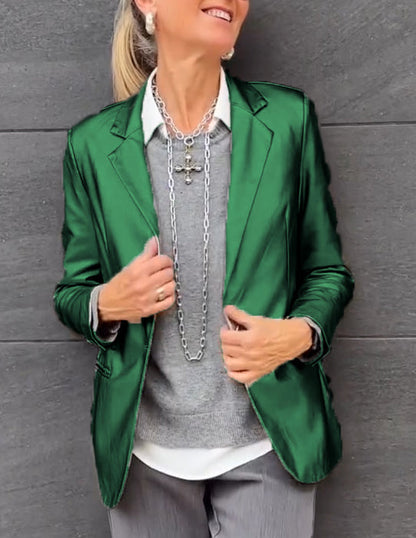 Metallic Blazer Glanzend Anne-Fleur damesjas