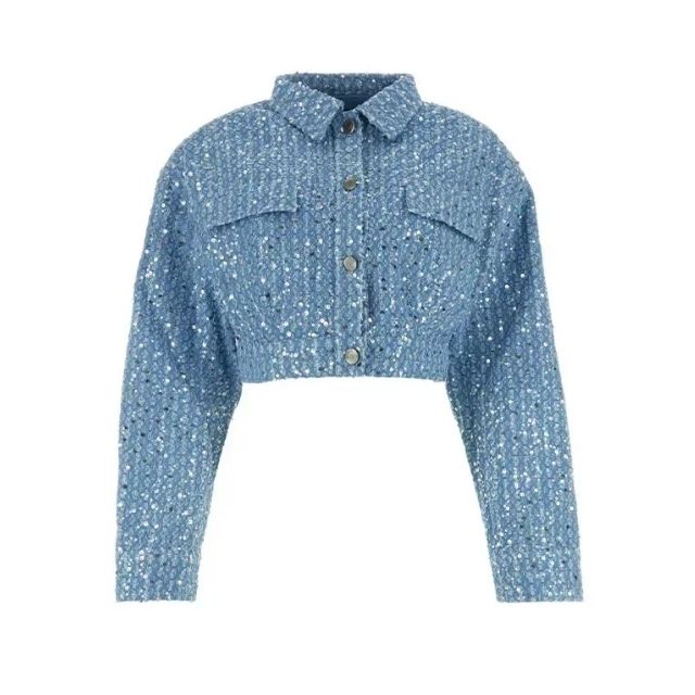 Denim Set met Glitter Pailletten voor Meisjes