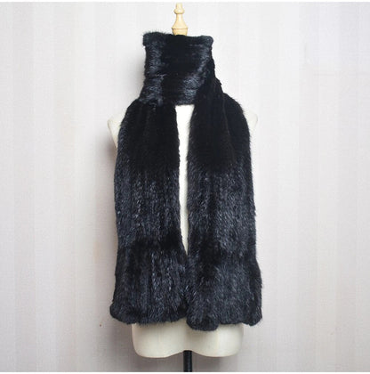 Gebreide Sjaal Warm en Stijlvol Nertsbont Look
