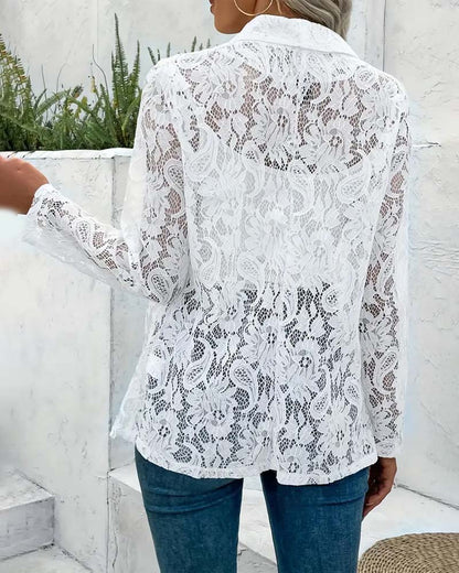Dames Kanten Blazer Elegante Jas