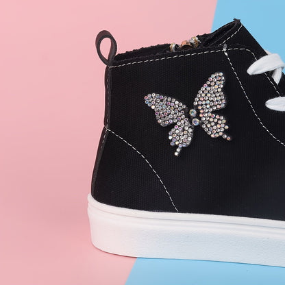 Kinder Sneakers Canvas Stijlvol met Vlinderstrikkers