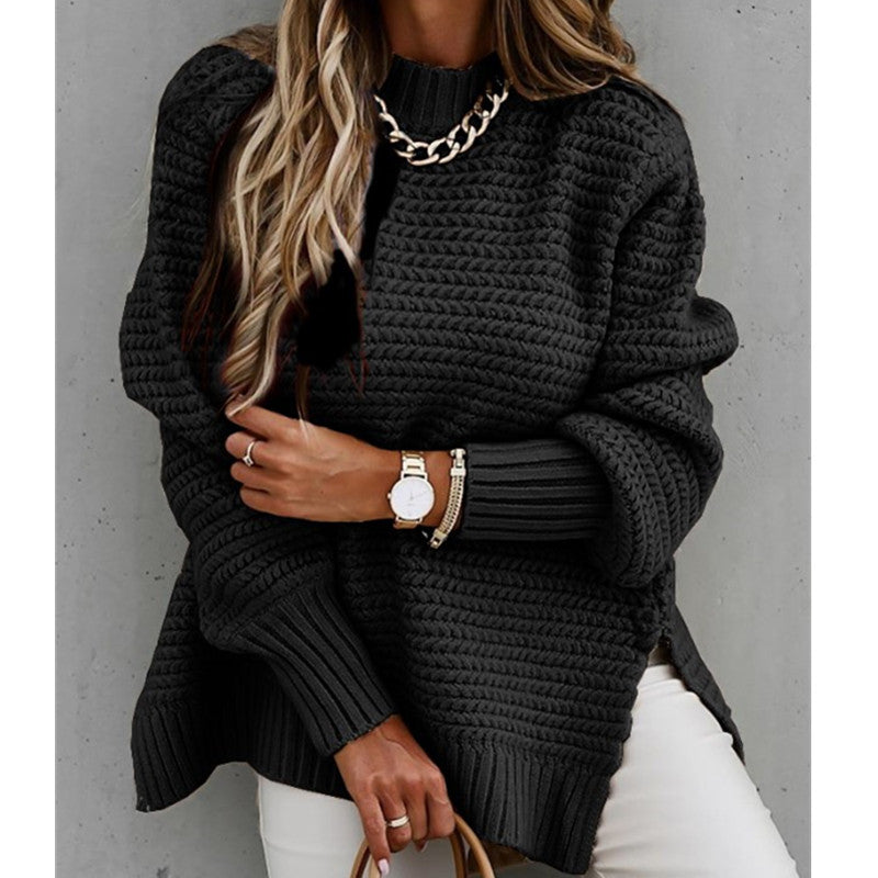 Dames Gebreide Coltrui Elegante Trendy Structuur