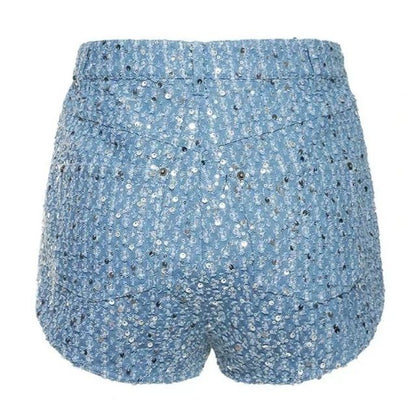 Denim Set met Glitter Pailletten voor Meisjes