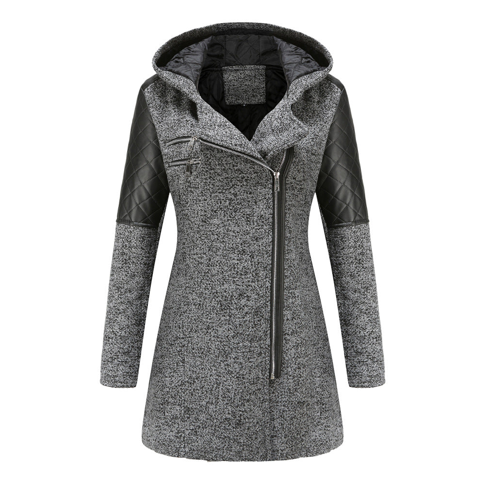 Dames Tussenjas met Capuchon en Quilted Details Warm en Stijlvol