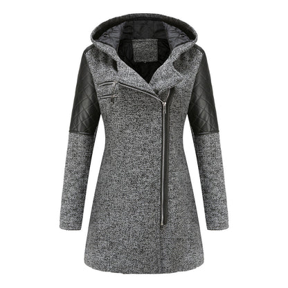 Dames Tussenjas met Capuchon en Quilted Details Warm en Stijlvol