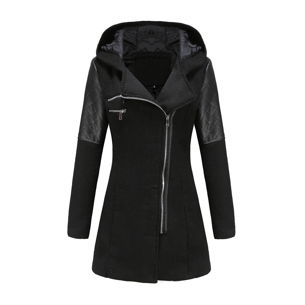 Dames Tussenjas met Capuchon en Quilted Details Warm en Stijlvol