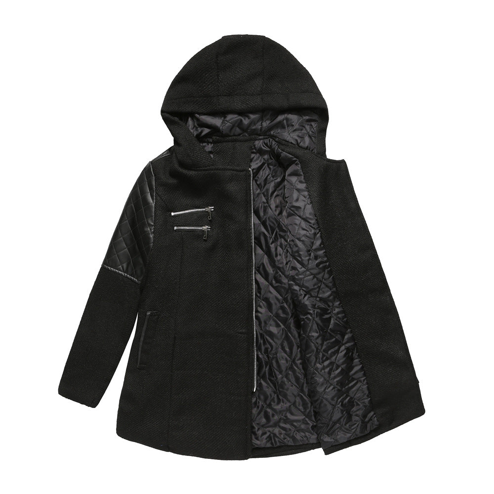 Dames Tussenjas met Capuchon en Quilted Details Warm en Stijlvol
