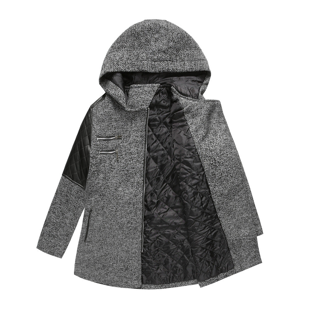 Dames Tussenjas met Capuchon en Quilted Details Warm en Stijlvol